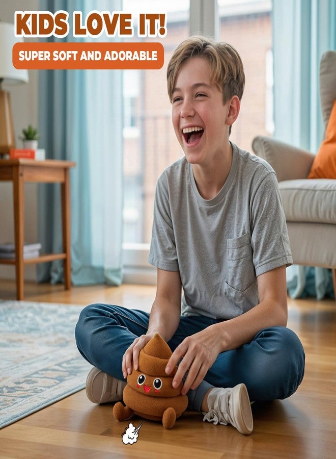 A AIFAMY Funny Poop Plush Toy with 4 Fart Sounds - Fart Blaster Noise Maker - Realistic Fake Poop for Pranks, Jokes - Funny Gag Gift for Pets, Kids, Adults - Image 5